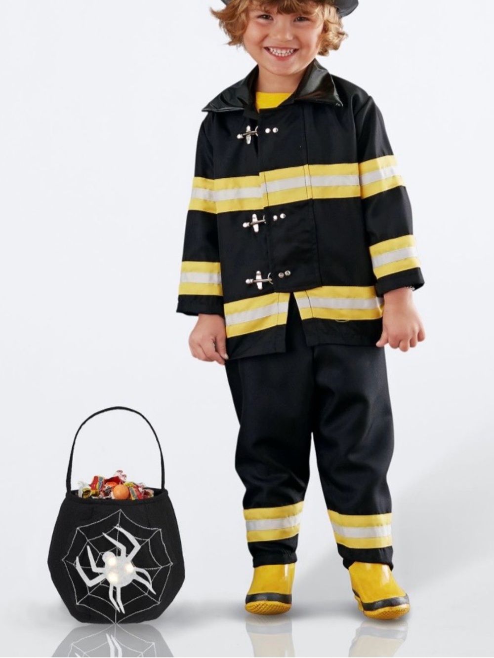 Pottery Barn Kids Toddler Halloween Costume Firefighter Fireman Size 3T